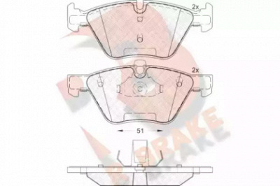 R BRAKE rb1683 -  Комплект тормозных колодок, дисковый тормоз